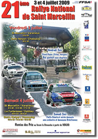 Affiche du Rallye de Saint Marcellin 2009